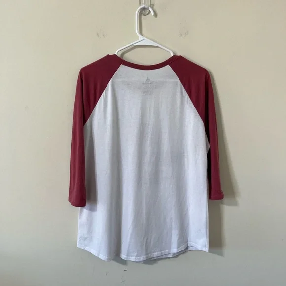 Disney Vacation Mode Mauve Pink White Raglan 3/4 Sleeve Baseball Tee Size Large - Picture 6 of 8